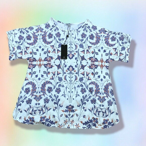 WILDFOX Swim Top S Ribbed Tunic‎ Cover-Up NWT Munich American Paisley - Picture 4 of 8